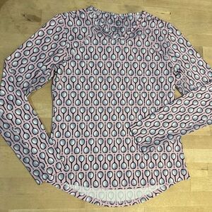 SanSoleil Sunglow Printed Long Sleeve Tennis Racquet Shirt women’s
